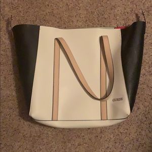 White Guess Tote Bag